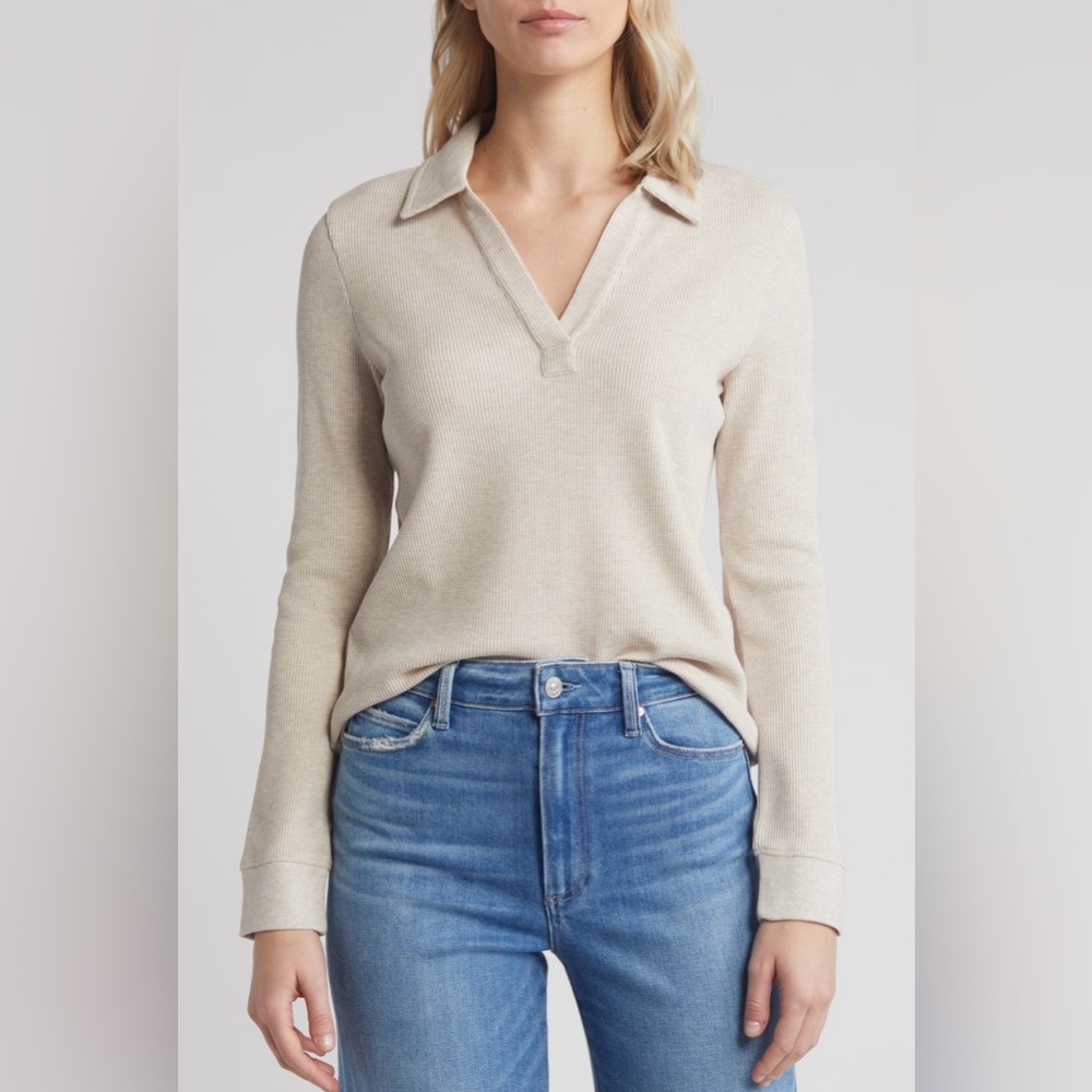 Caslon Long Sleeve Thermal Polo